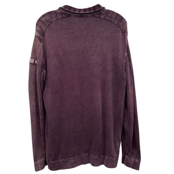 XG Xtreme Gear Surplus Sweater Top Men's XL Burgundy 1/4 Zip Mock Neck Pullover - Picture 9 of 12
